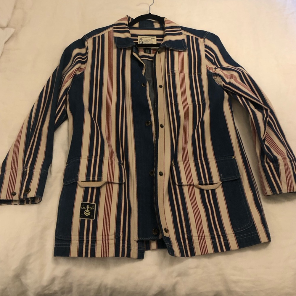 Lauren Jeans Co. striped red, white and blue vintage Jean jacket - size M - Picture 2 of 7